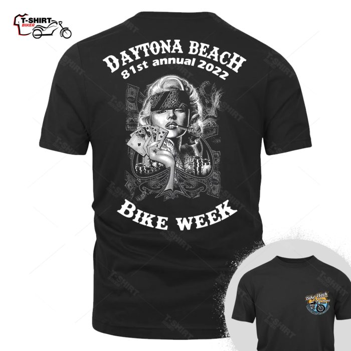 2022 Daytona Bike Week Marilyn Sexy Gangster Hooded T Shirt