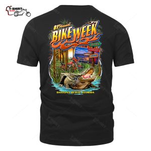2022 Daytona Bike Week Florida Gator 81st Anniversary Back Print T Shirt
