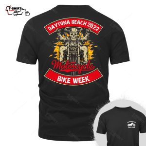 2022 Daytona Bike Week Skeleton Riding Motorcycle T Shirt
