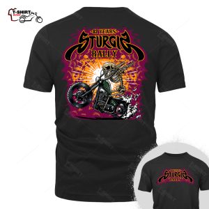 2022 Skeleton Sturgis Motorcycle Skull Rider T Shirt 81587009 1
