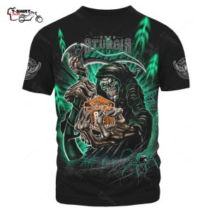2022 Sturgis Motorcycle Rally Grim Reaper Badass Blue All Over Print T Shirt 1 52524946 1