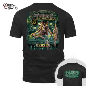 2022 Sturgis Black Hills Rally Motorcycle Saloon Biker Skeleton T Shirt 19879336 1