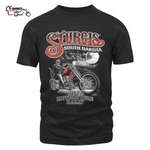 2022 Sturgis Motorcycle Rally South Dakota Skull Biker Front Print T Shirt 80524971 1