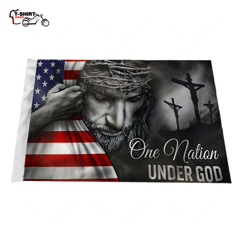 Jesus Flag One Nation Under God Motorcycle Flag Jesus Flag One Nation Under God Motorcycle Flag