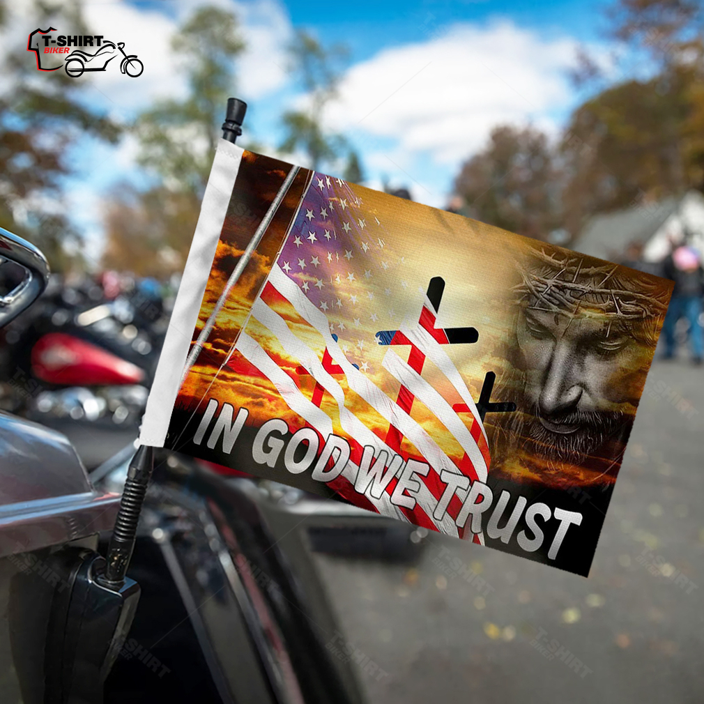 Jesus In God We Trust Motorcycle Flag Jesus In God We Trust Motorcycle Flag