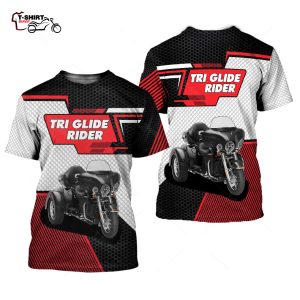 Tri Glide Black Three Wheels Motorcyle 3D All Over Printed T Shirt 1 93065496 1