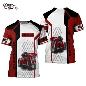 Tri Glide Red Three Wheels Motorcyle 3D All Over Printed T Shirt 1 6098480 1