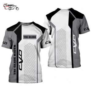 Tri Glide Rider CVO Grey 3D All Over Printed T Shirt 1 42725631 1
