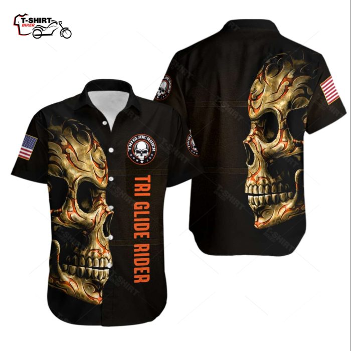 Tri Glide Rider Skull Motorcyle 3D All Over Printed T Shirt 5 57558082 1