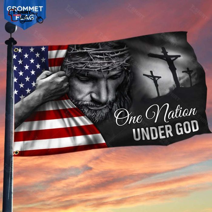 Jesus Flag One Nation Under God Grommet Flag 1 11235900 1