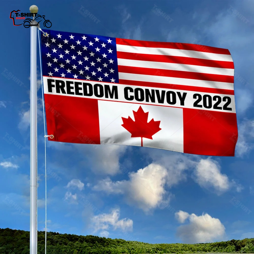 American Flag Canada Flag Freedom Convoy 2022 Grommet Flag American Flag Canada Flag Freedom Convoy 2022 Grommet Flag