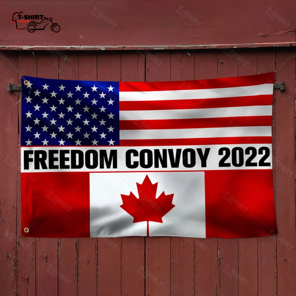 American Flag Canada Flag Freedom Convoy 2022 Grommet Flag American Flag Canada Flag Freedom Convoy 2022 Grommet Flag