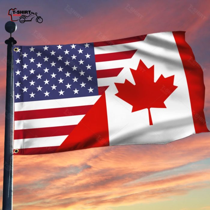 Canada American Flag Freedom Convoy 2022 Grommet Flag 1 56567583 1