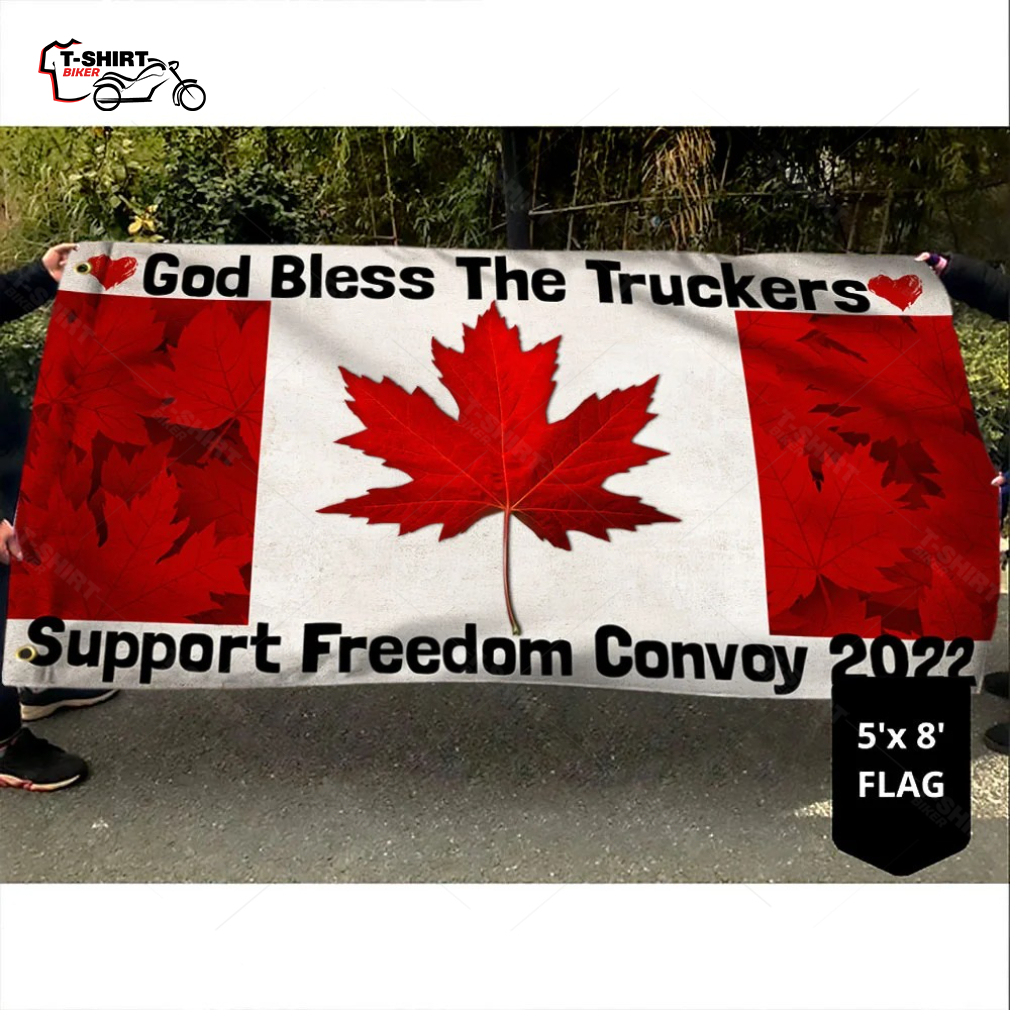 Canadian Flag God Bless The Truckers Support Freedom Convoy 2022 Grommet Flag 3 96781766 1