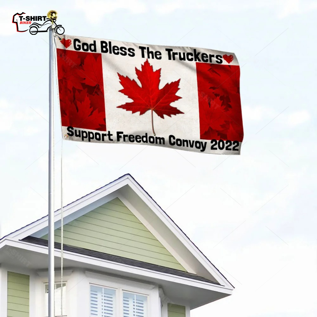 Canadian Flag God Bless The Truckers Support Freedom Convoy 2022 Grommet Flag 4 20595979 1