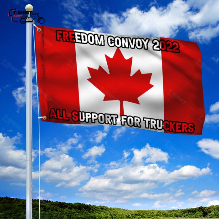 Freedom Convoy 2022 All Support For Truckers Canadian Flag Grommet Flag 2 4272393 1