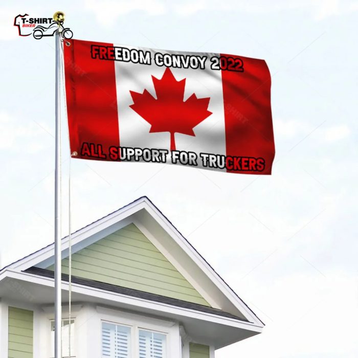 Freedom Convoy 2022 All Support For Truckers Canadian Flag Grommet Flag 4 38695835 1