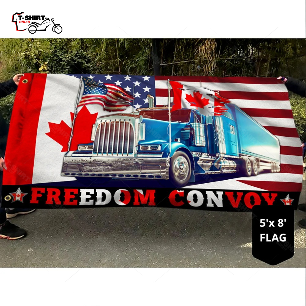 Freedom Convoy 2022 American Canadian Flag Trucker Driver Grommet Flag 3 72129061 1