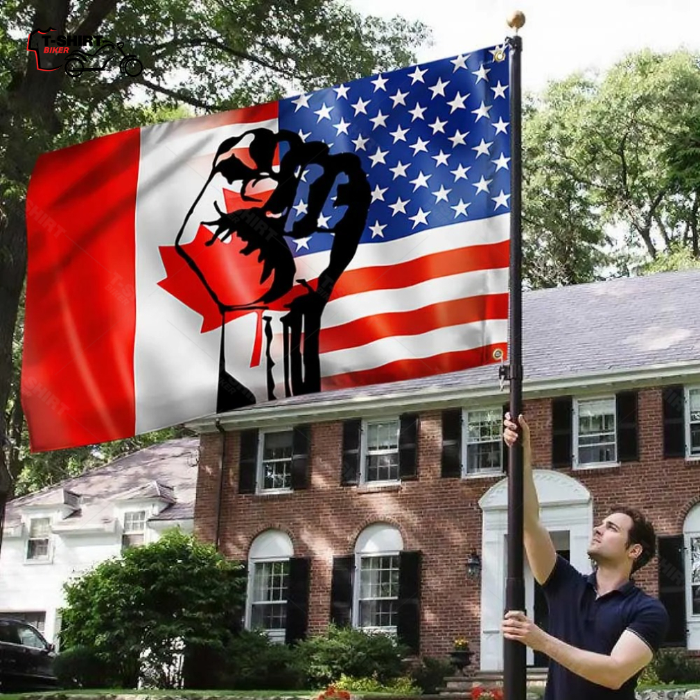 Freedom Convoy 2022 Canadian American Flag Grommet Flag Freedom Convoy 2022 Canadian American Flag Grommet Flag