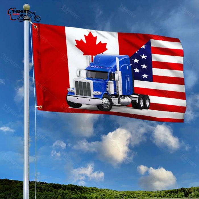 Freedom Convoy 2022 Canadian American Flag Truckers Driver Grommet Flag 2 94827117 1