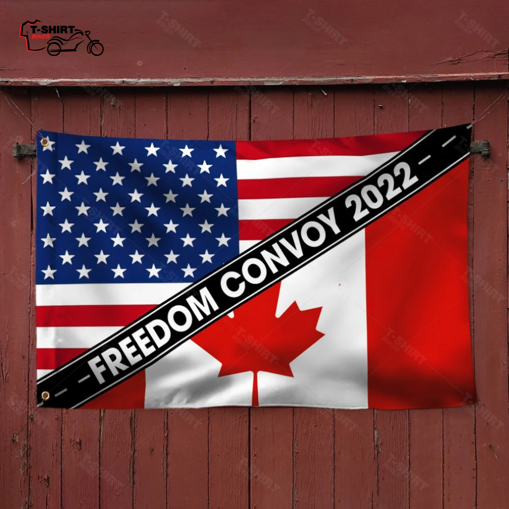 Freedom Convoy 2022 Canadian and American Flag Grommet Flag 3 7816917 1