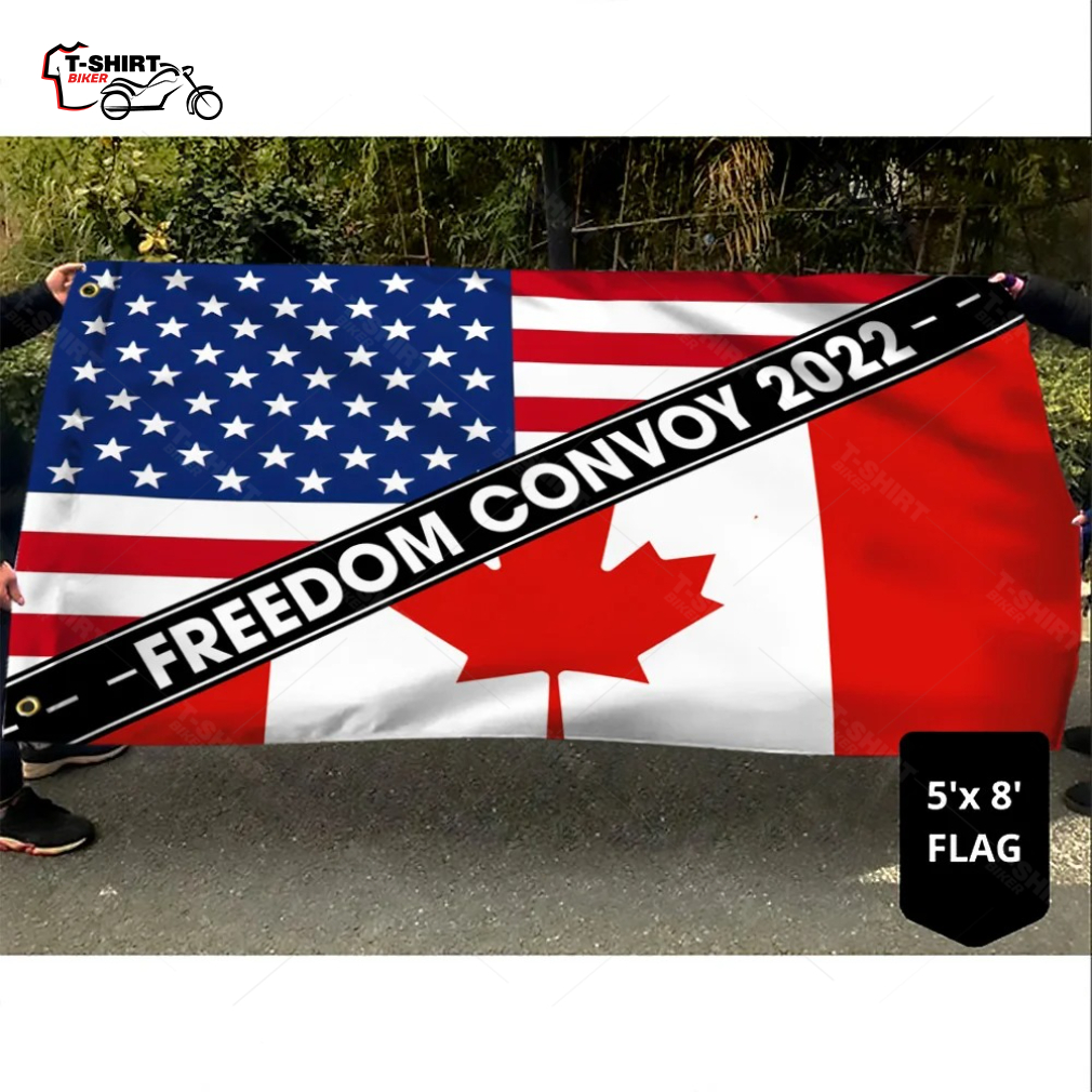 Freedom Convoy 2022 Canadian and American Flag Grommet Flag 4 38776743 1