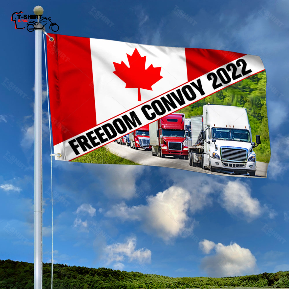 Freedom Convoy 2022 Canadian Flag Trucker Driver Grommet Flag 2 67185391 1