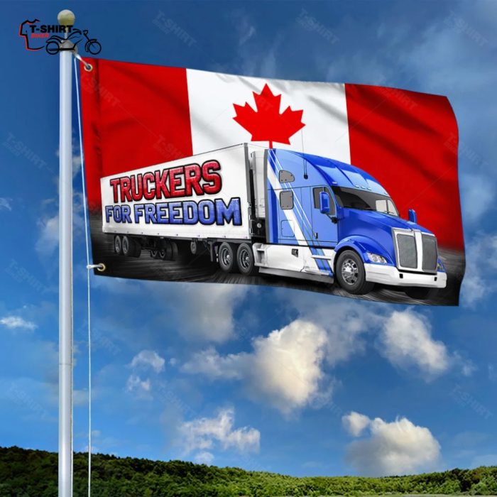 Freedom Convoy 2022 Canadian Flag Trucker For Freedom Grommet Flag 2 72916682 1