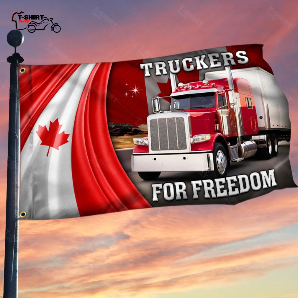 Freedom Convoy 2022 Canadian Flag Truckers Driver Grommet Flag Freedom Convoy 2022 Canadian Flag Truckers Driver Grommet Flag