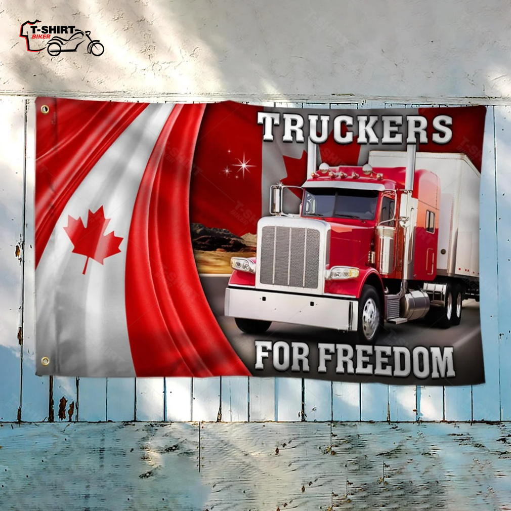 Freedom Convoy 2022 Canadian Flag Truckers Driver Grommet Flag Freedom Convoy 2022 Canadian Flag Truckers Driver Grommet Flag