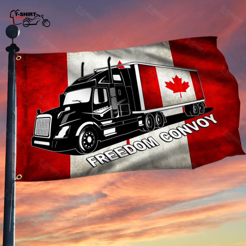 Freedom Convoy 2022 Support Canadian Truckers Mandate Truck Grommet Flag Freedom Convoy 2022 Support Canadian Truckers Mandate Truck Grommet Flag