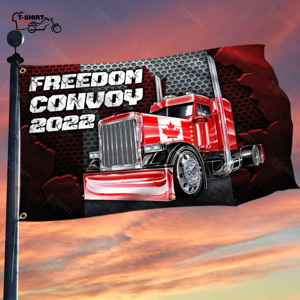 Freedom Convoy 2022 Support I Stand With Truckers Grommet Flag Freedom Convoy 2022 Support I Stand With Truckers Grommet Flag