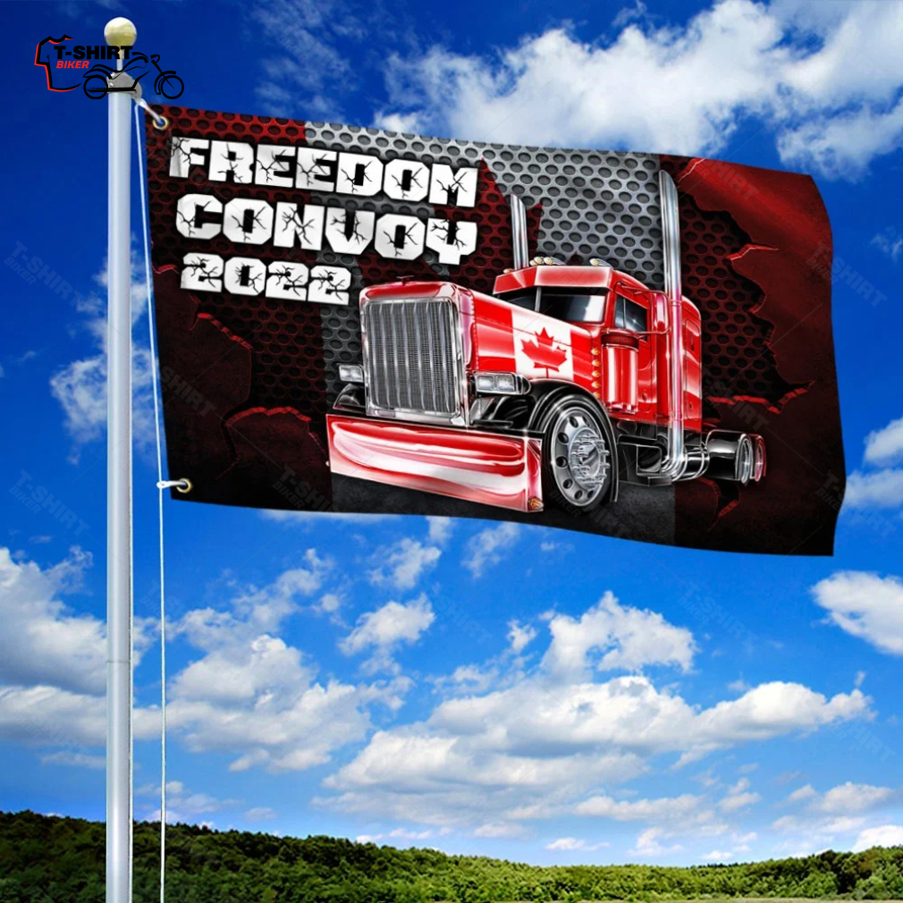 Freedom Convoy 2022 Support I Stand With Truckers Grommet Flag Freedom Convoy 2022 Support I Stand With Truckers Grommet Flag