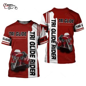 Tri Glide Rider Three Wheels Motorcyle Red 3D All Over Printed T Shirt 1 52183561 1