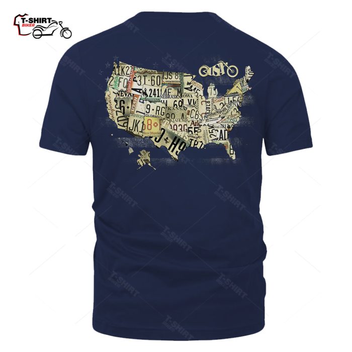 Usa Map Back Print T Shirt 88864086 1