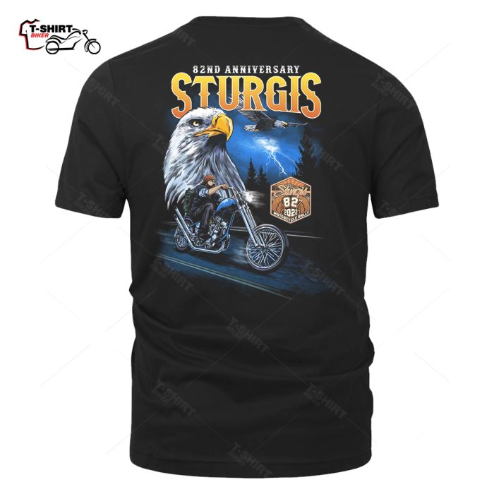 2022 Sturgis Motorcycle Rally 82nd Anniversary Eagle Biker T Shirt 24530887 1