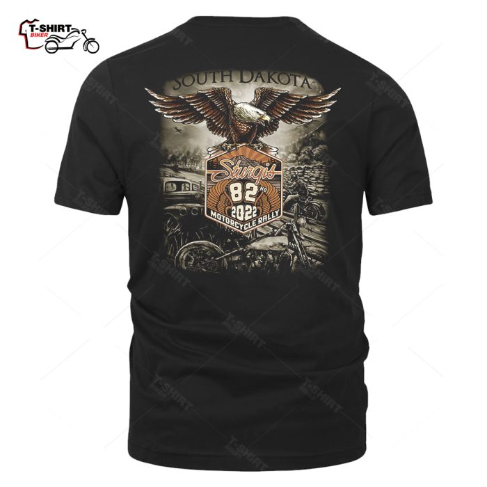 2022 Sturgis Motorcycle Rally Eagle Logo South Dakota T Shirt 73643618 1