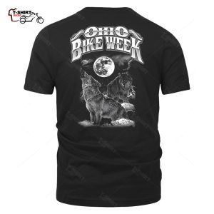 2022 Ohio Bike Week Howling Wolf Biker T Shirt 42082608