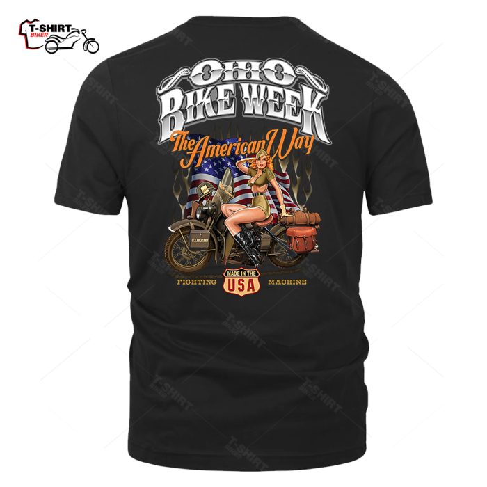 Ohio Bike Week The American Way Army Babe Biker T shirt 23847642 1