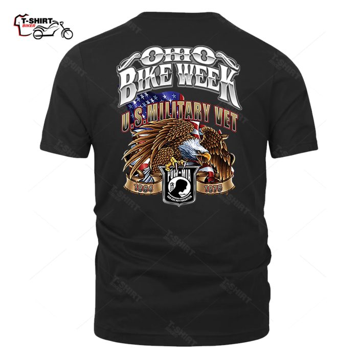 Ohio Bike Week U.S. Military Vet with POW MIA T Shirt 53448230 1