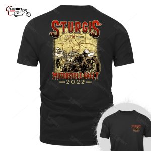 2022 Sturgis Black Hills Rally Vintage Map T Shirt 1 45299626 1