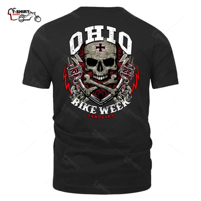 Ohio Bike Week Skull Shield T Shirt 18468819 1