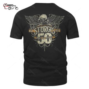 Sturgis Motorcycle Rally 50 Years Of Thunder 1990 T Shirt 59370015 1