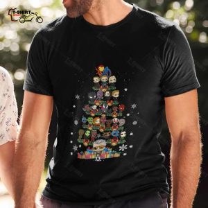 Marvel Character Tree Stan Lee Avengers Christmas T shirt 1