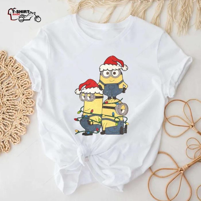 Minions Christmas Lights T Shirt Despicable Me 1