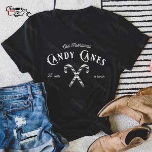 Old Fashioned Candy Canes Christmas T Shirt 1