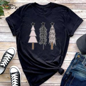 Rustic Boho Christmas Tree T Shirt 1