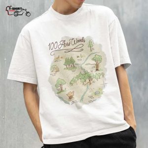 100 Acre Woods Map T Shirt Winnie the Pooh 1