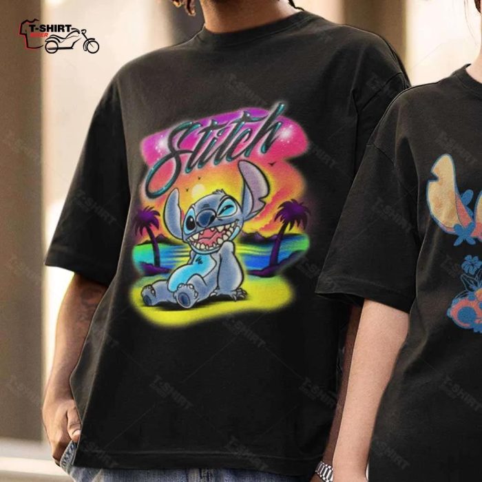 Airbrush Stitch T Shirt Disney 1