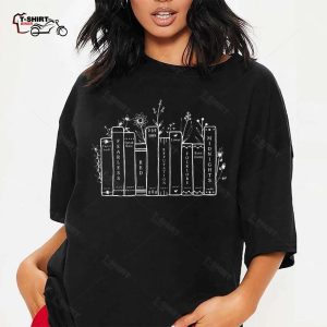Album Books Minimalist Flower T Shirt 1